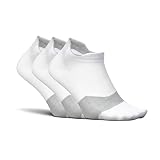 Feetures Elite Light Cushion - Calzino Sportivo con Compressione mirata - Nuovo Bianco, Medio (1 Paio)