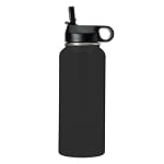 LaserGram Personalized 32oz Water Bottle, Baseball Ball (Black) - Image 4