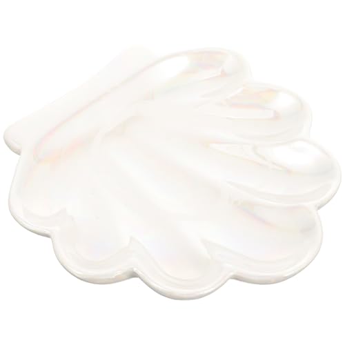PRETYZOOM Bandeja de Cerámica para Joyas Pequeña Organizador de Joyas Antideslizante Plato para Exhibir Collares y Pendientes Bandeja para Guardar Llaves y Accesorios Escritorio