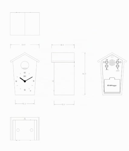 Coucou moderne KOOKOO Birdhouse Mini blanc avec chants d'oiseaux - 6