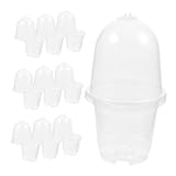 Toyvian 10 Sätze Transparente Anzuchttöpfe mit Deckel aus Leichtem Pet Pflanztöpfe mit...