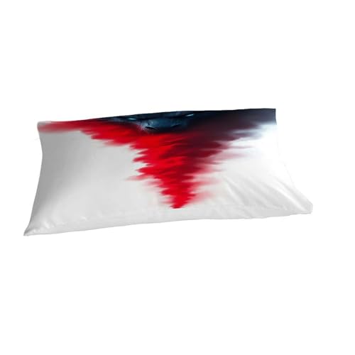Housse de couette dragon rouge gothique 135x200cm avec sa taie
