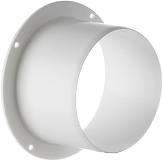 Ø 125mm / 5 inch Ventilation Wall Flange - Round Plastic Ducting - Duct Pipe Connector Tube Hose