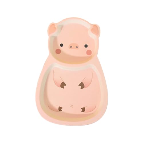 Toyvian Non-slip Piggy Plate Children's Dinnerware Babies Tableware Safe Sturdy