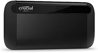 Crucial X8 2TB Portable SSD – Up to 1050MB/s – USB 3.2 – External Solid State Drive, USB-C, USB-A – CT2000X8SSD9, Black