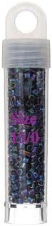 Miyuki 15/0 Delica Seed Beads 5.2gms - DIY Bead Jewelry in Black AB