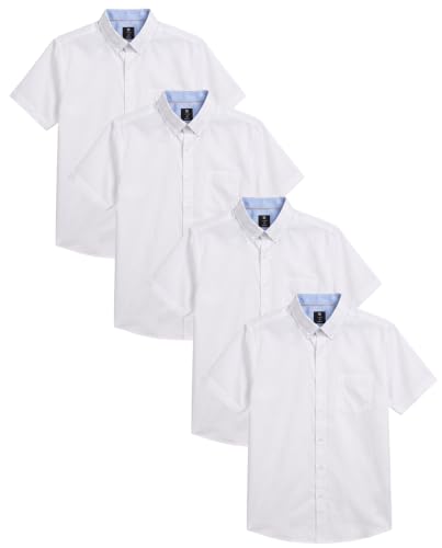 Image of Visive Mens Shirts Multi Packs Short Sleeve Button Down Dress Shirts Solid Color Big and Tall