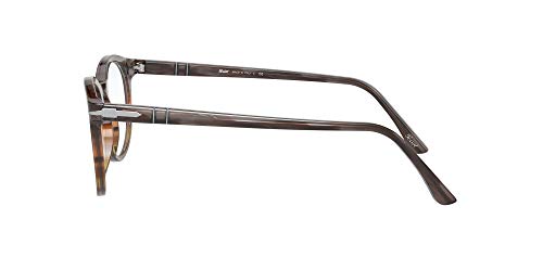 Persol Po3259V Round Prescription Eyewear Frames, Striped Grey Gradient/Demo Lens, 48 Mm #TOP3