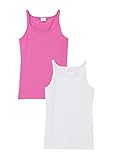 hat einen Slim Fit s.Oliver Junior Girl\'s Tanktop im Doppelpack, White, 140