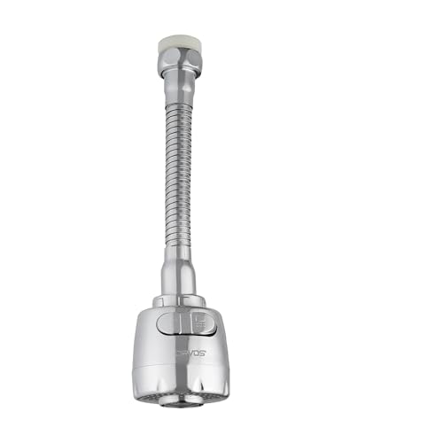 Image of Orvos Kitchen Faucet Extender - Helix, High Grade ABS Material Body, with Premium Stainless Steel Tube and Connecting Nut, Two modes with larger coverage, for high end luxury kitchens