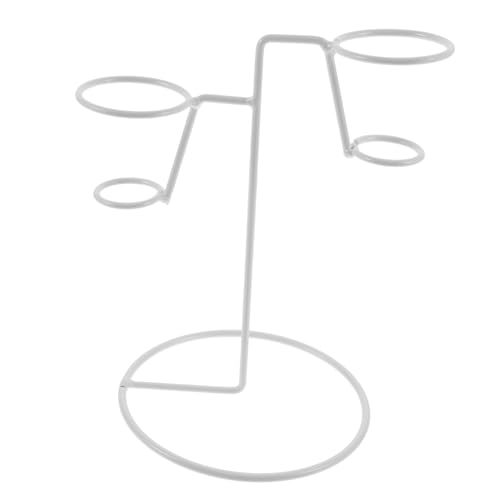 Garneck Ice Cream Stand Ice Cream Cone Display Rack Ice Cream Cone Holder Party Ice Cream Cone Treat Display Stand Serving Cones Cone Holders Reusable Ice Cream Cone Racks White Iron