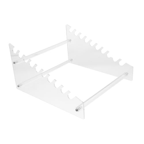 DECORNIJIA Soporte Para De Laboratorio Porta Almacenamiento De Rejilla De Goteo De Laboratorio Suministros De Laboratorio Transparent Acrílico