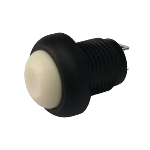 2 interruptores pulsadores blancos de 12mm con proteccion estanca IP68