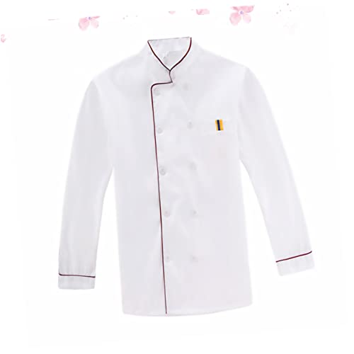 Veemoon Delantal Chef Chaqueta Cocinero Ropa De Trabajo Manga Larga Fácil Lavar