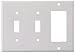 Leviton 2-Toggle 1-Decora/GFCI Device Combination Wallplate, 80421-W, White