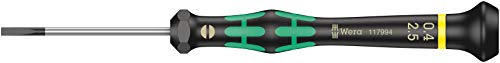 Wera 05117994001 2035 Tournevis électronicien pour vis à fente, 0.40 x 2.5 x 50 mm, Noir/vert