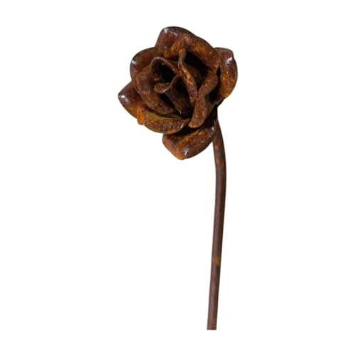 GAP GARDEN PRODUCTS - Solid Metal 4ft (120cm) tall Rose Design Plant stake/support, pack of 3 (supplied bare metal ready 2 rust)