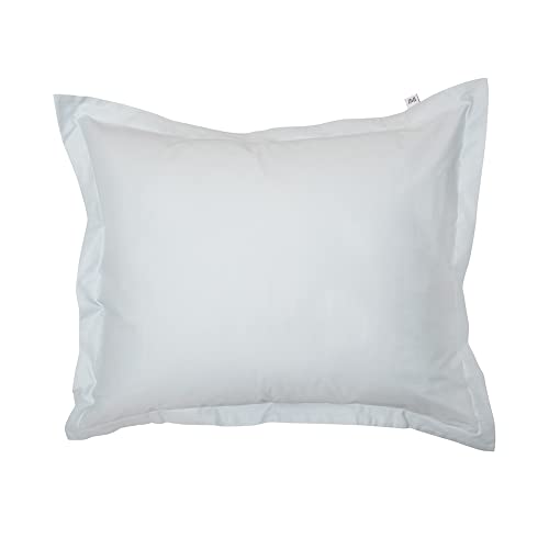 Mille Notti Satina Kissenbezug in seidenweichem Satin aus 100 % feingekämmter Baumwolle, Luxuriös und seidenweich mit einem herrlichen Glanz, Fadendichte 340 tc, Hellblau 80x80 Cover