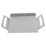 IMIKEYA Rechteckiges Serviertablett Aus Edelstahl Robustes Elegantes Design Für Snacks Desserts Tee Und Mehr Multifunktionales Tablett Mit Griffen Für Party Buffet Und Alltag