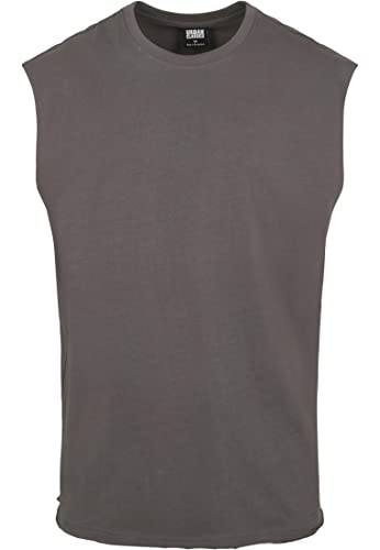 URBAN CLASSICS Camiseta Tirantes Hombre en Algodón, Camiseta sin Mangas Verano, Camiseta Interior, Tank Top Color: Gris OscuroTalla: M