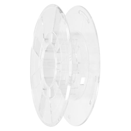 BESPORTBLE Carrete para Cable Eléctrico de 0,25 Kg Transparente Hueco, Organizador y Almacenamiento para Cables de Extensión, Rodillo Compacto para Manejo en Impresoras 3d y Uso Doméstico