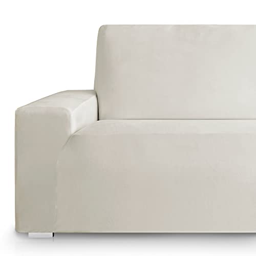 Vipalia Fundas de Sofa elasticas Terciopelo. Fundas para Sofas 3 plazas. Cubresofas Ajustables. Protector Antimanchas. Confort Descanso. Marfil 3...