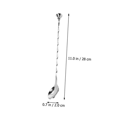 Cuchara mezcladora para bebidas y postres de acero inoxidable 3