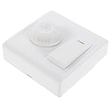 GANAZONO Pannello Interruttore Universale in Plastica Bianco con Regolatore di Velocità per Ventilatore a Soffitto e Luce, Montaggio a Parete Ideale per Ufficio e Camera