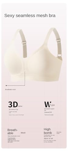 Brasier sin costuras con aro de acero UJHKAQVGT y cierre trasero para mujer 4
