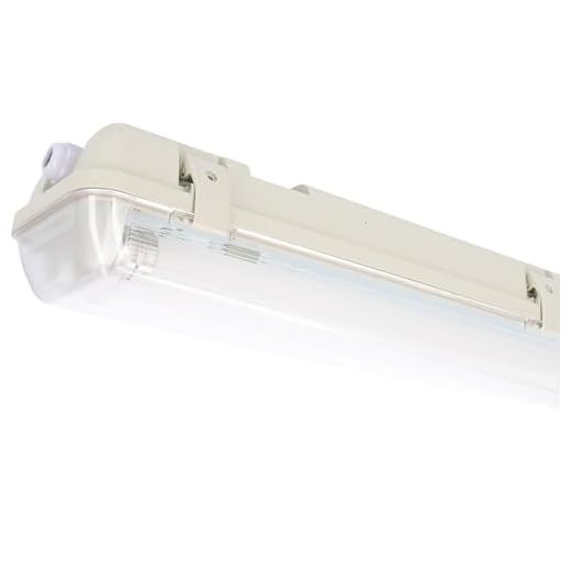 Proventa LED Feuchtraumleuchte 150cm | 2x16,5W | 6120 Lumen | IP65 Wannenleuchte | 4000K neutralweiß | 50.000h | IK08 Schlagfest | Edelstahlklammern, Flickerfrei – Garage, Keller, Werkstatt