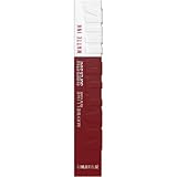 Maybelline New York Tinta Labbra a Lunga Durata, Effetto Matte e Colore Intenso, Tenuta fino a 16 Ore, No Transfer e Senza Sbavature, SuperStay Matte Ink, Tonalità: Voyager (50), 5 ml