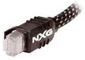 NXG 7' Ultra High Speed Double-Shielded Cat6A Ethernet Cable with Braided Nylon Sheath