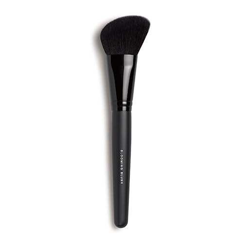 Bareminerals Blooming Makeup Blush Brush With Synthetic Fibers, Angled For Blushes + Bronzers, Blend Loose + Pressed Powders, Vegan Makeup Brush #TOP8