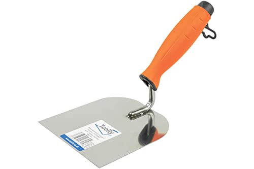 Toolty Stainless Steel Stucco Trowel, Wall Putty Trowel, Plastering Trowel, Finishing Trowel - 120mm - for Brickwork and Plastering - Rubber Handle, DIY - TLTY-1706P