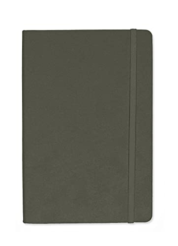 Silvine A5 Executive Hardback Notebook / Journal Grey. 160 Lined Pages of 90gsm Premium Ivory Paper