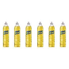 Kit com 6 Detergentes Minuano Líquido Neutro Amarelo 500ml