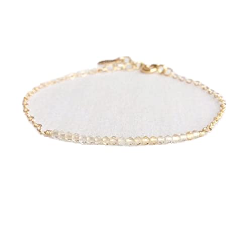 Bracelet en citrine facettée accessoire tendance pour vos tenues d'été