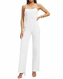 Good American Women's Vacay Lace-Up Stretch Denim Jumpsuit - (White001, X-Large)