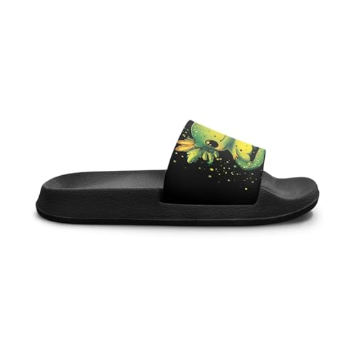 Image of Unisex Slides for Girls Boys Comfortable Slippers Slides Non-slip Shower Shoes House Fashion Thick for Indoor & Outdoor Gifts