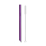 edelstahl strohhalme 2pcs Reusable Drinking Straw Stainless Steel 12mm Wide Metal Straws Set Milkshake Bubble Tea(Purple Sharp)