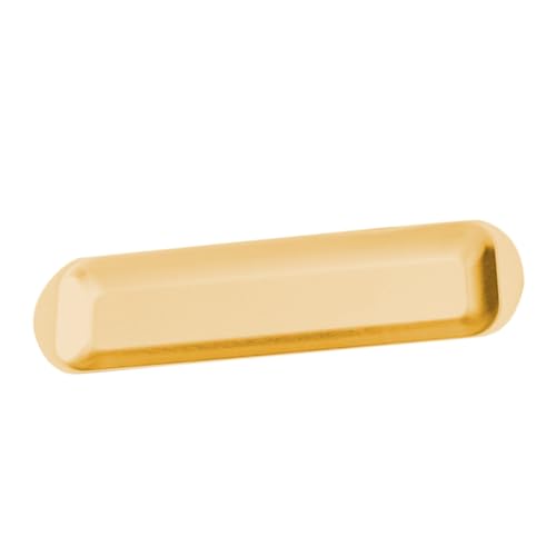 Plato de acero inoxidable rectangular dorado miniatura 1