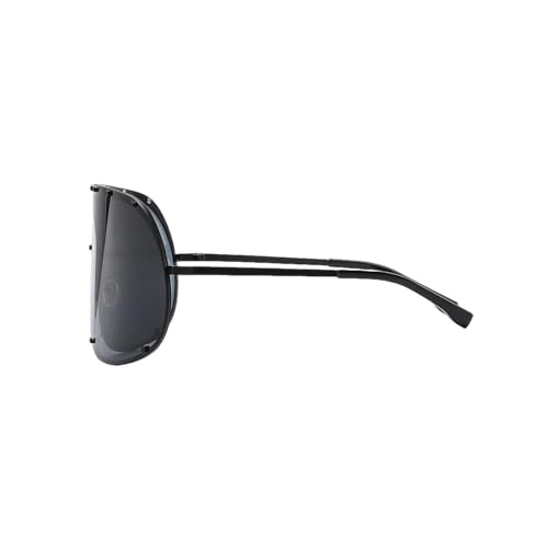 Fashion Oversized Luxury Sunglasses for Women Men One-piece Lens Frame Uv4004