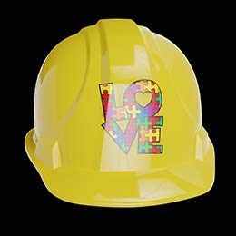 Love Autism Awareness L O V E With Heart (2 Pack) - Laminated Vinyl Sticker Decal (2) #TOP7