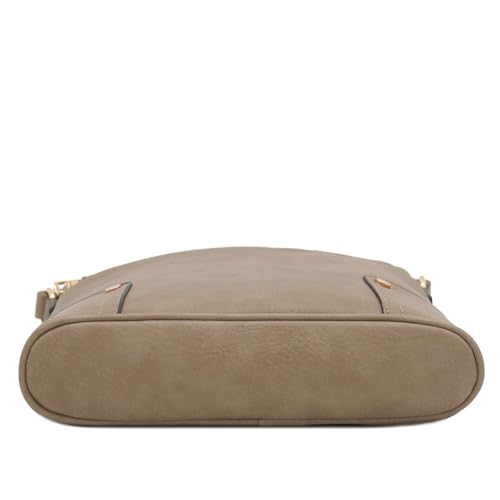 Image of ALYSSA Triple Zip Pocket Large Crossbody Bag