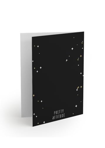 Pretty Attitude Gothic Geburtstagskarte mit Totenkopf – Skelett Happy Birthday Karte – Rockige Grußkarte für Heavy Metal Fans – Dunkle Alternative Geburtstagskarte