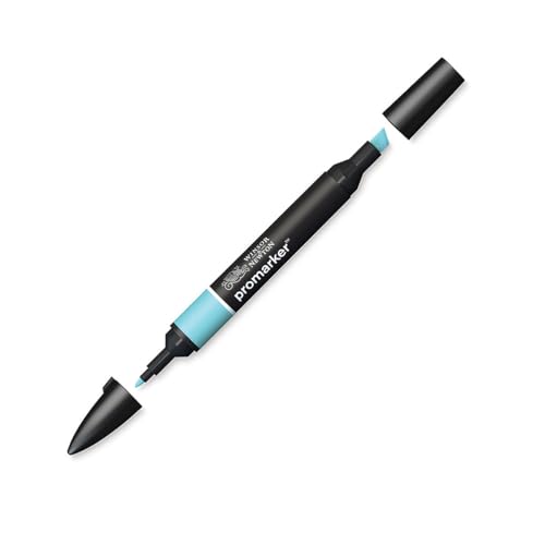 Image of Winsor & Newton Promarker, Alcohol Based Markers, Duck Egg (C528), Double Tipped Drawing Marker Set for Artists, Graphic Designers, Illustrators - Chisel & Fine Twin Tip, Streak Free Coverage