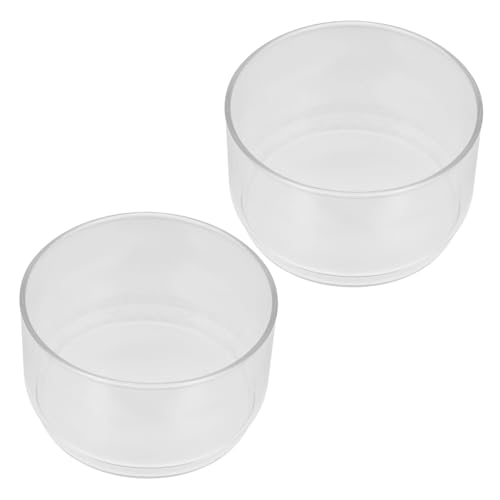 Hemobllo 2 pezzi Ciotole in Vetro Borosilicato Resistenti al Calore Trasparenti per Forno e Cucina Casa Scodelle Spesse per Cottura e Conservazione Alimenti