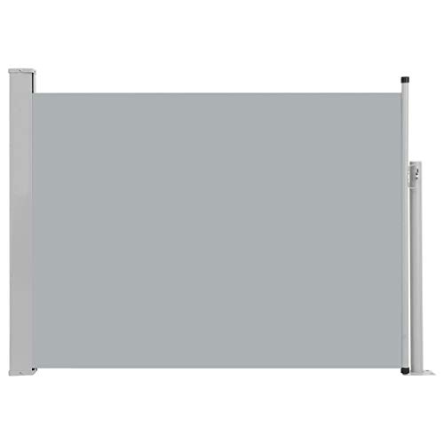 Festnight Toldo Lateral Retráctil de Jardín Toldo para Jardín Patio Balcón Toldos Terraza Color Gris 100x500 cm