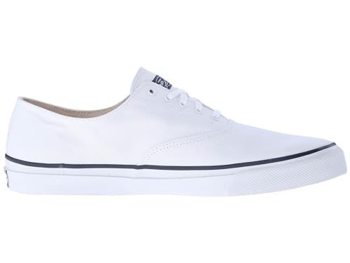 Image of Sperry CVO Canvas - Sneakers for Men - Non-Marking Rubber Outsole - Soft Canvas Upper - Textile Lining White 9 M (D)