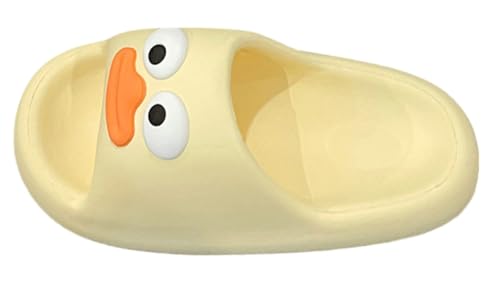 Women’s Cartoon Duck Pillow Slippers Summer Open Toe Anti Slip Beach Pool Flip Flop Sandals Shower Indoor Slide Shoes